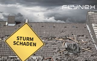 Dach Inspektion Drohne Schaden Sturm