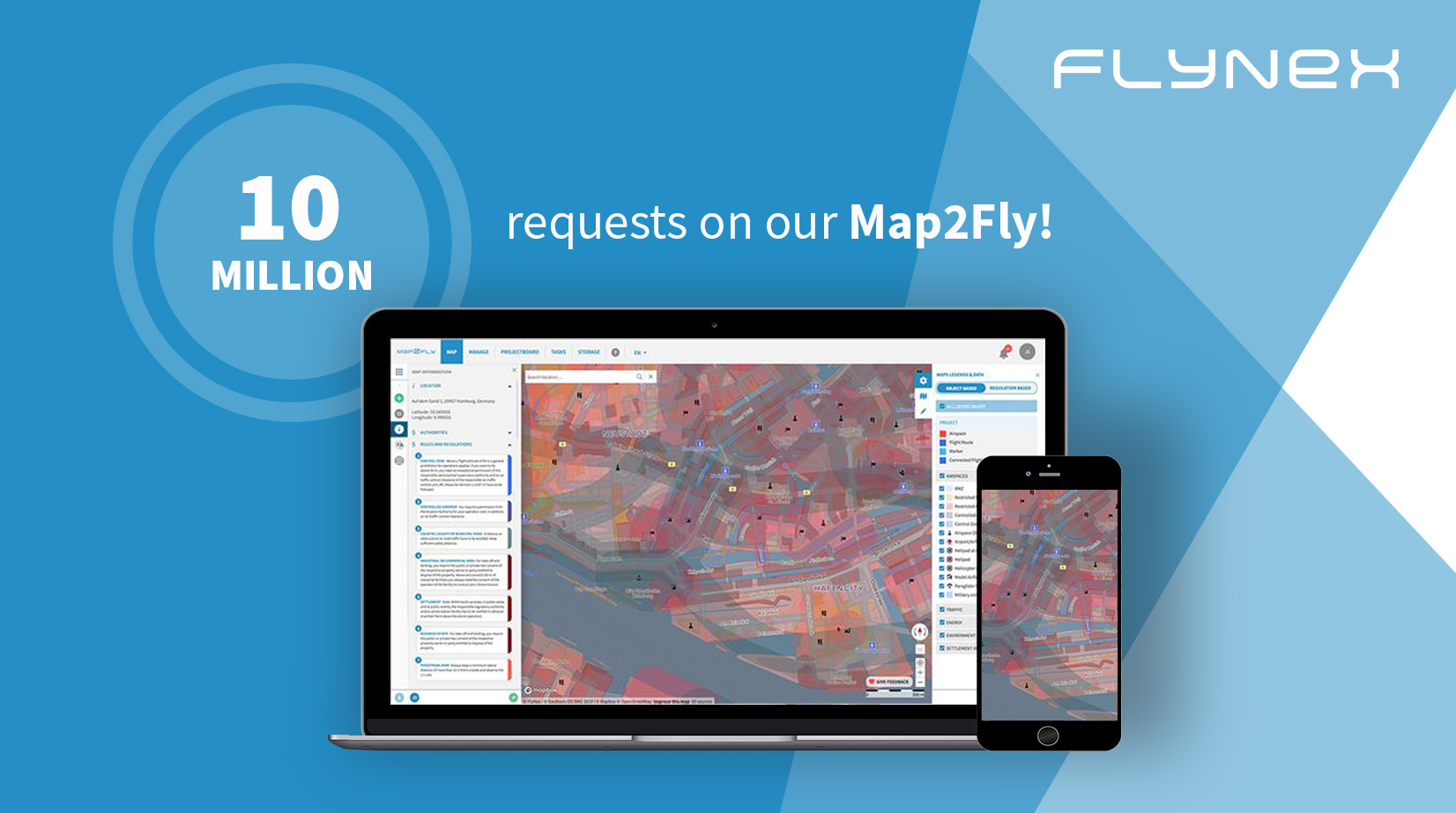 10 Million requests in the Map2Fly