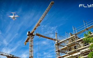 Drohne on construction site