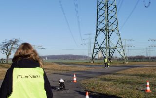 FlyNex bei der Masteninspektion mit MITNETZ Strom