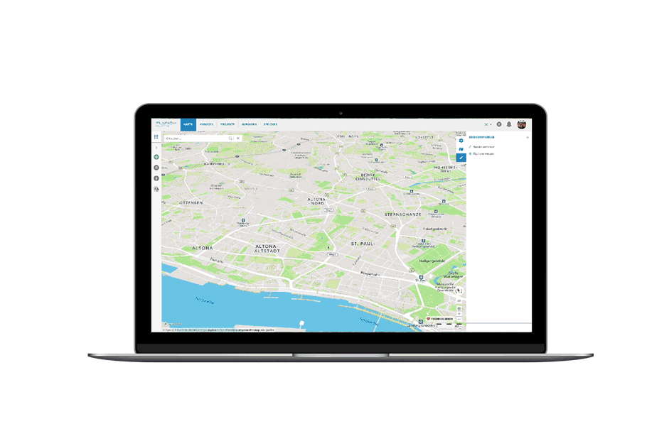 Dashboard Map2Fly Karte