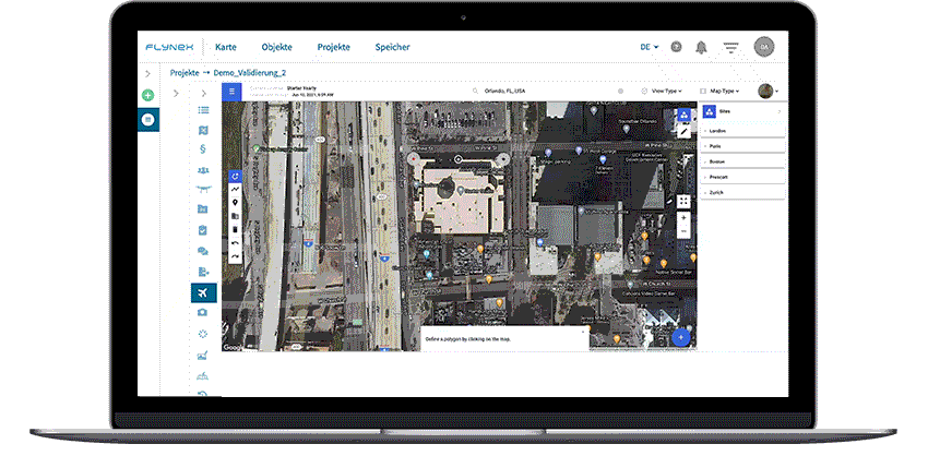 Laptop-D-Harmony Laptop Drone Harmony FlyNex Mission Planning Data Collection Datengewinnung Drohne Digitalisierung