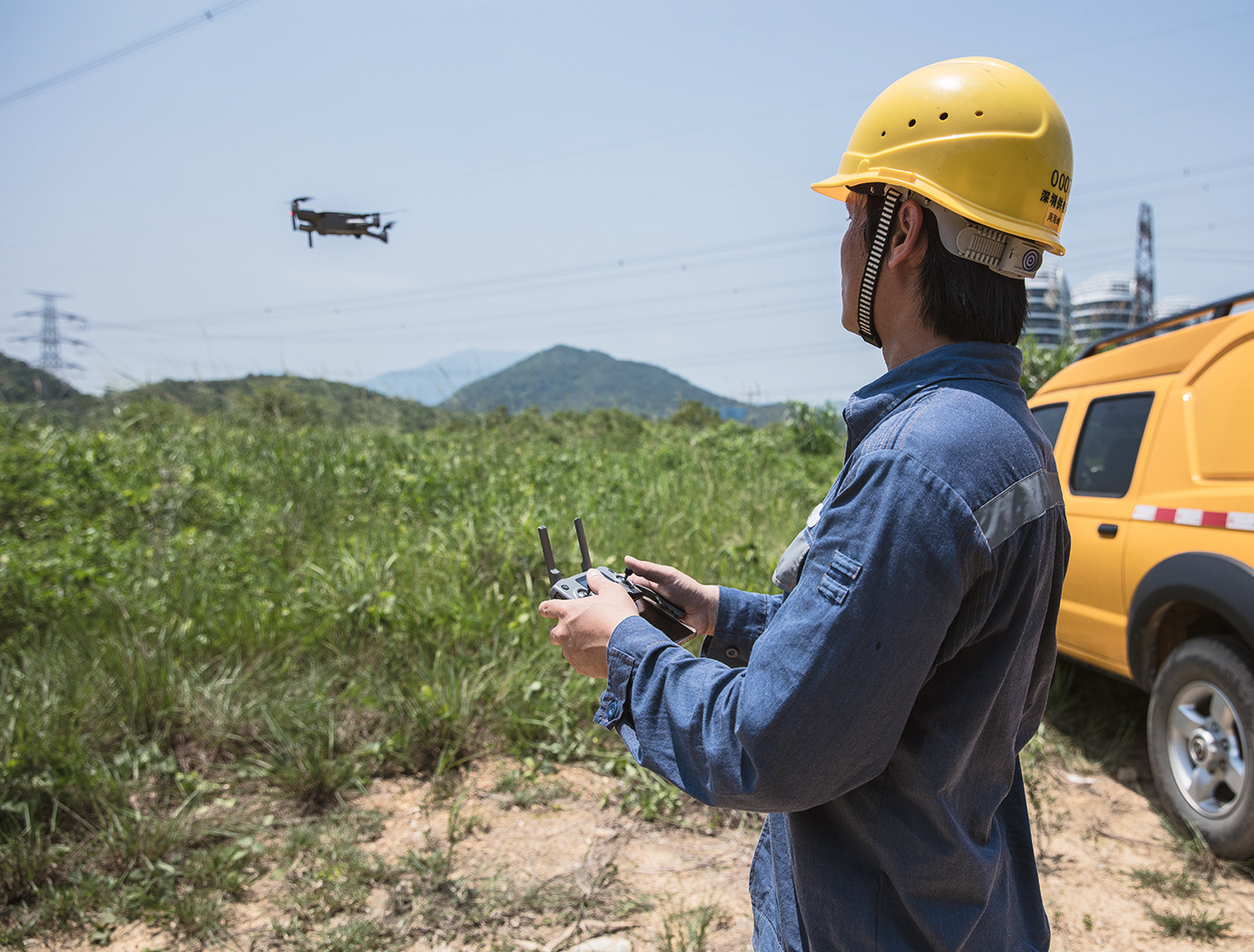 Grid inspection by drone