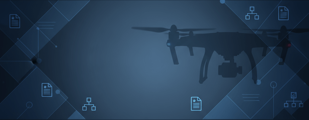 Schematische Darstellung Drohne und Daten